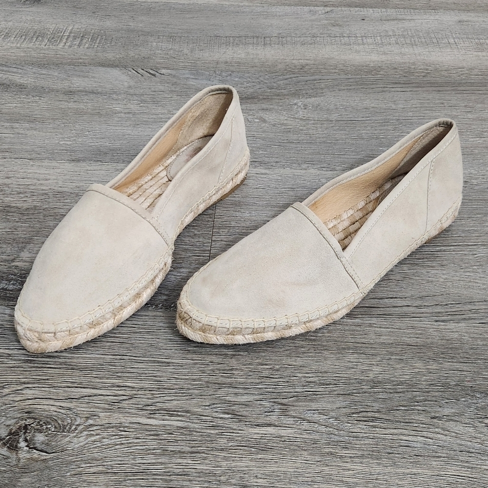 Frye Suede Espadrille Grey Beige‎